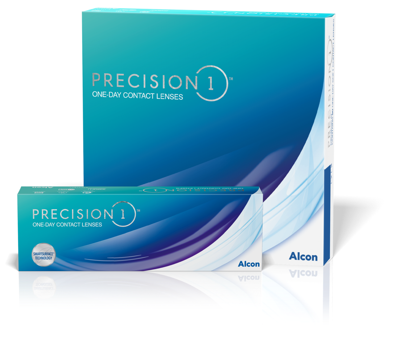Cajas de productos para lentes de contacto de un día Alcon Precision1