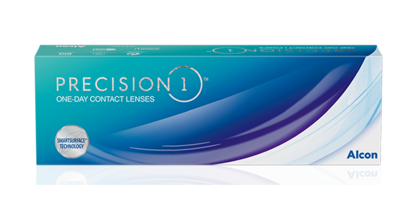 Precision1 One-Day Contact Lenses daily lens product box by Alcon