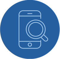 icon of a location search function on mobile