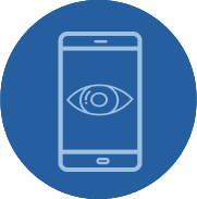 icon of a mobile phone with an eye