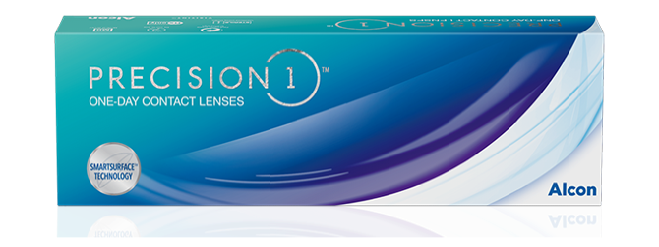 product box for Precision1 one-day contact lenses by Alcon