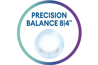 Precision Balance 8/4 contact lens design logo