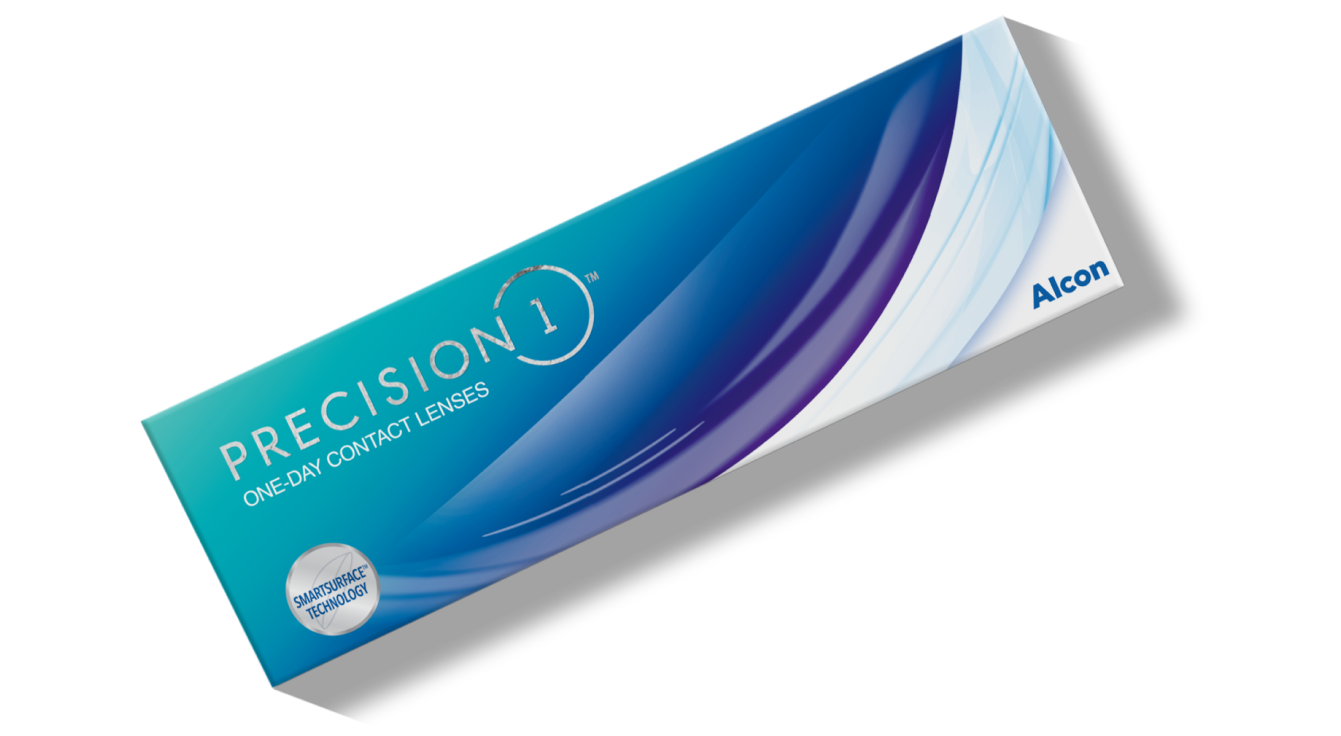 Product box for Precision1 One-Day Contact Lenses by Alcon