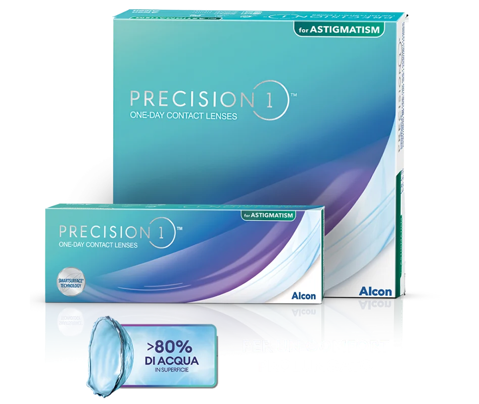 Scatole prodotto lenti a contatto giornaliere Precision 1 for Astigmatism di Alcon