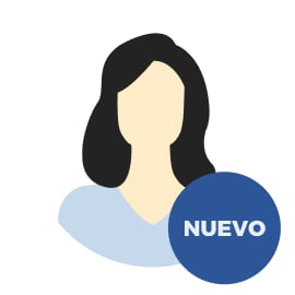 Person icon with a "NEW" label, representing new contact lens wearers